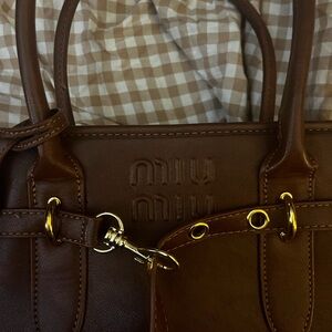 Dupe Brown Leather Tote
